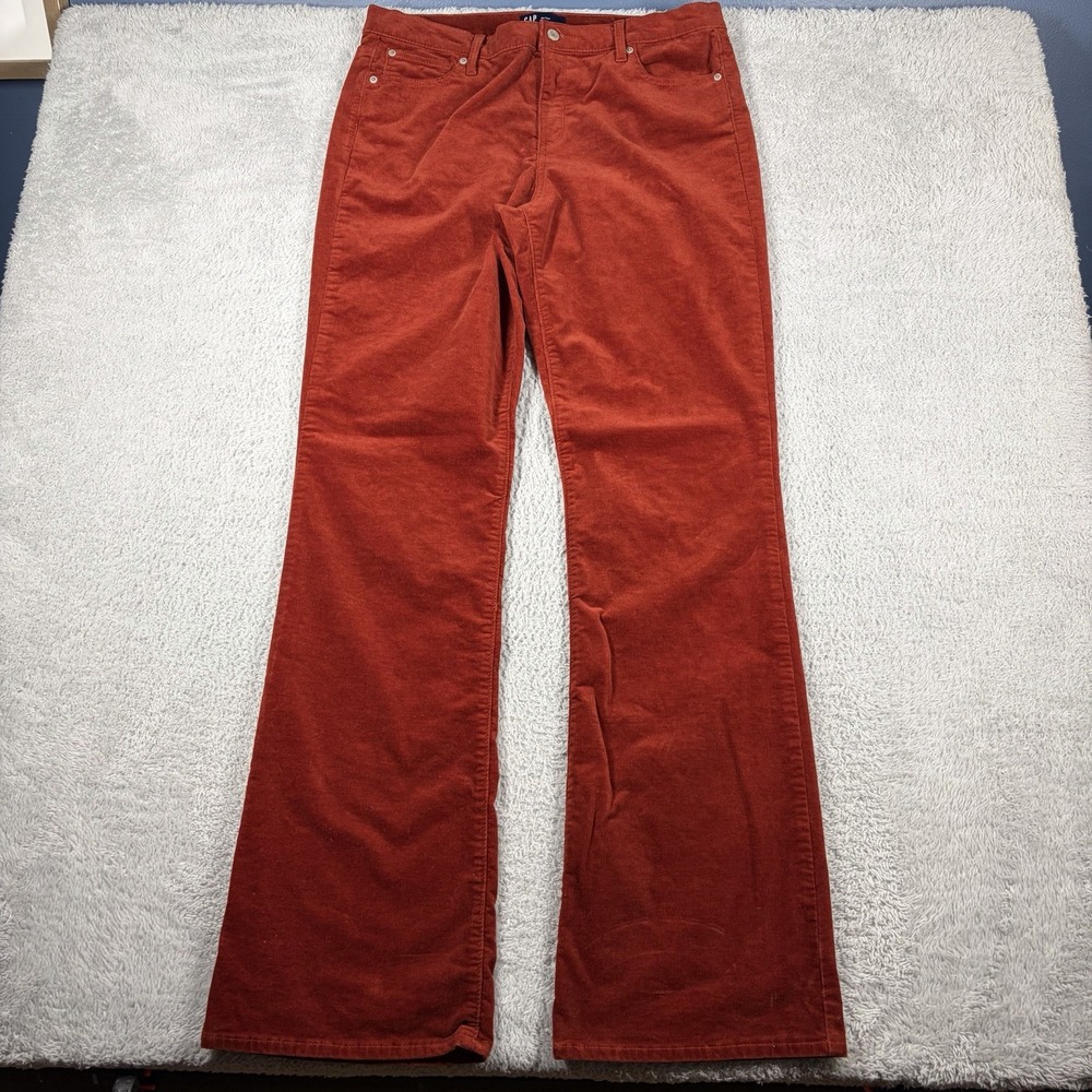 Gap Corduroy Pants Womens 16 / 33T Tall Perfect Boot Flare Bell Bottom Red